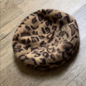 Leopard Angora Beret. Yaaas girl!